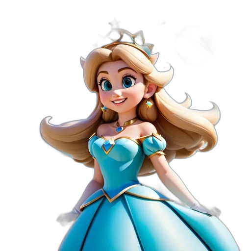 dress, crown, face, staff transparent PNG cut-out
