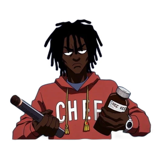 jacket, staff, weapon, cartoon transparent PNG cut-out