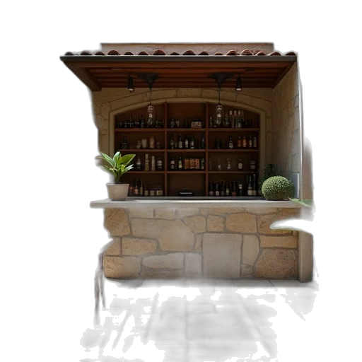 furniture, bottle, building, concept art transparent PNG cut-out