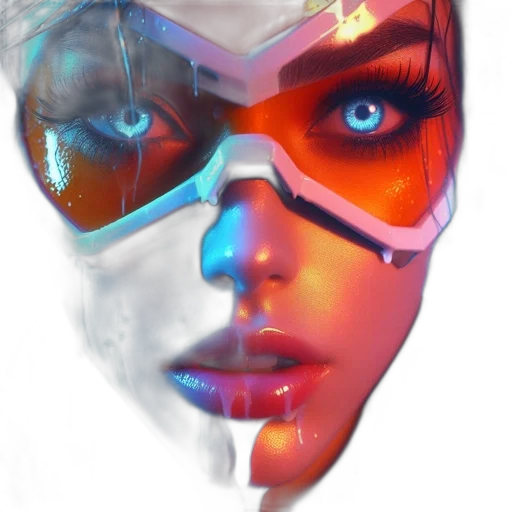 mask, face, robot, cyberpunk transparent PNG cut-out