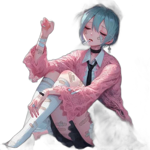 jacket, dress, staff, robot transparent PNG cut-out