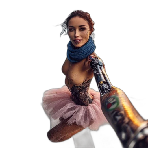 dress, umbrella, staff, weapon transparent PNG cut-out