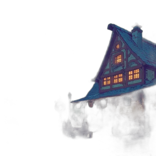 building, concept art, watercolor, 3d render transparent PNG cut-out