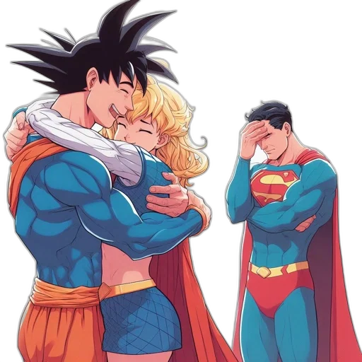 comic book art, concept art, cartoon, three transparent PNG cut-out