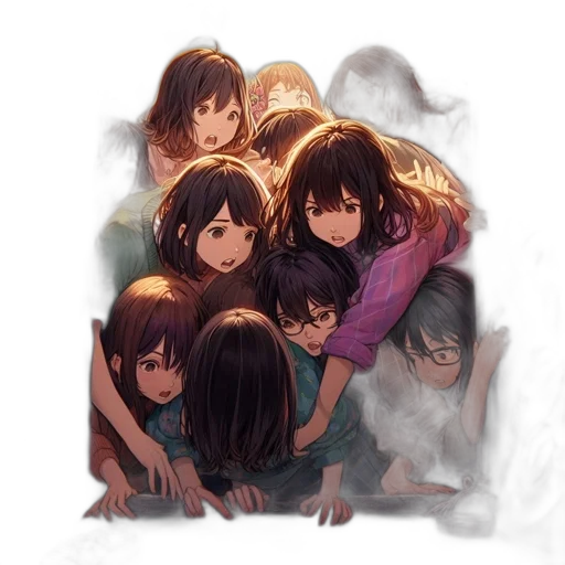 concept art, anime, pixel art, watercolor transparent PNG cut-out