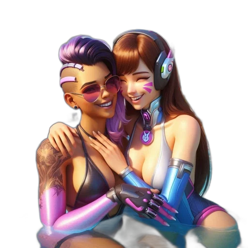 cyberpunk, concept art, fantasy art, vaporwave transparent PNG cut-out