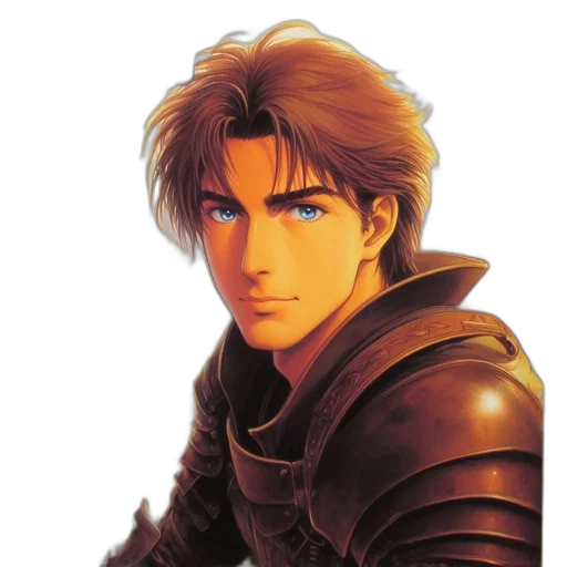 sword, face, jacket, weapon transparent PNG cut-out