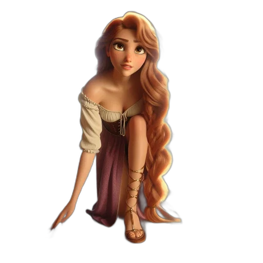 dress, staff, jewelry, crown transparent PNG cut-out
