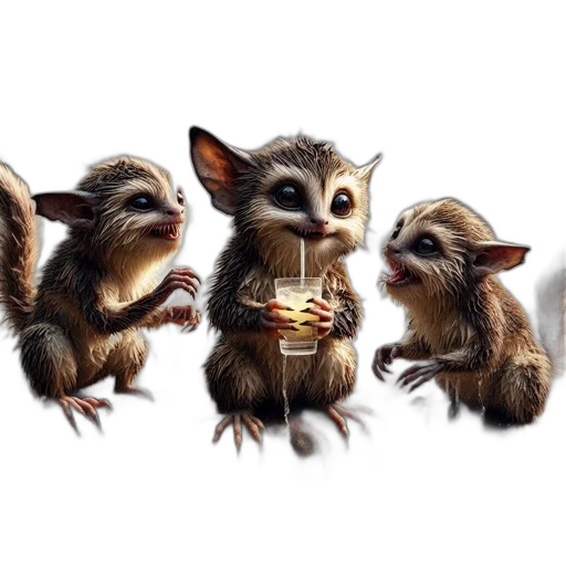 animal, concept art, 3d render, photorealistic transparent PNG cut-out