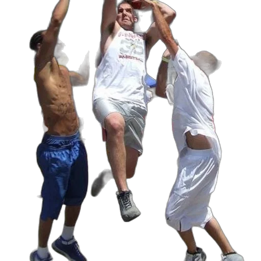 group, men, playing, basketball transparent PNG cut-out