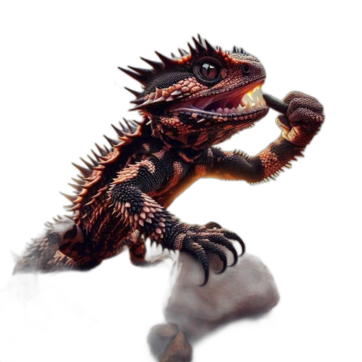 dragon, creature, animal, staff transparent PNG cut-out