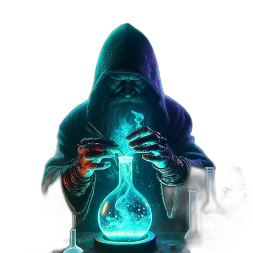 mask, bottle, staff, creature transparent PNG cut-out