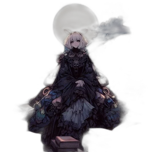 dress, dragon, staff, jacket transparent PNG cut-out