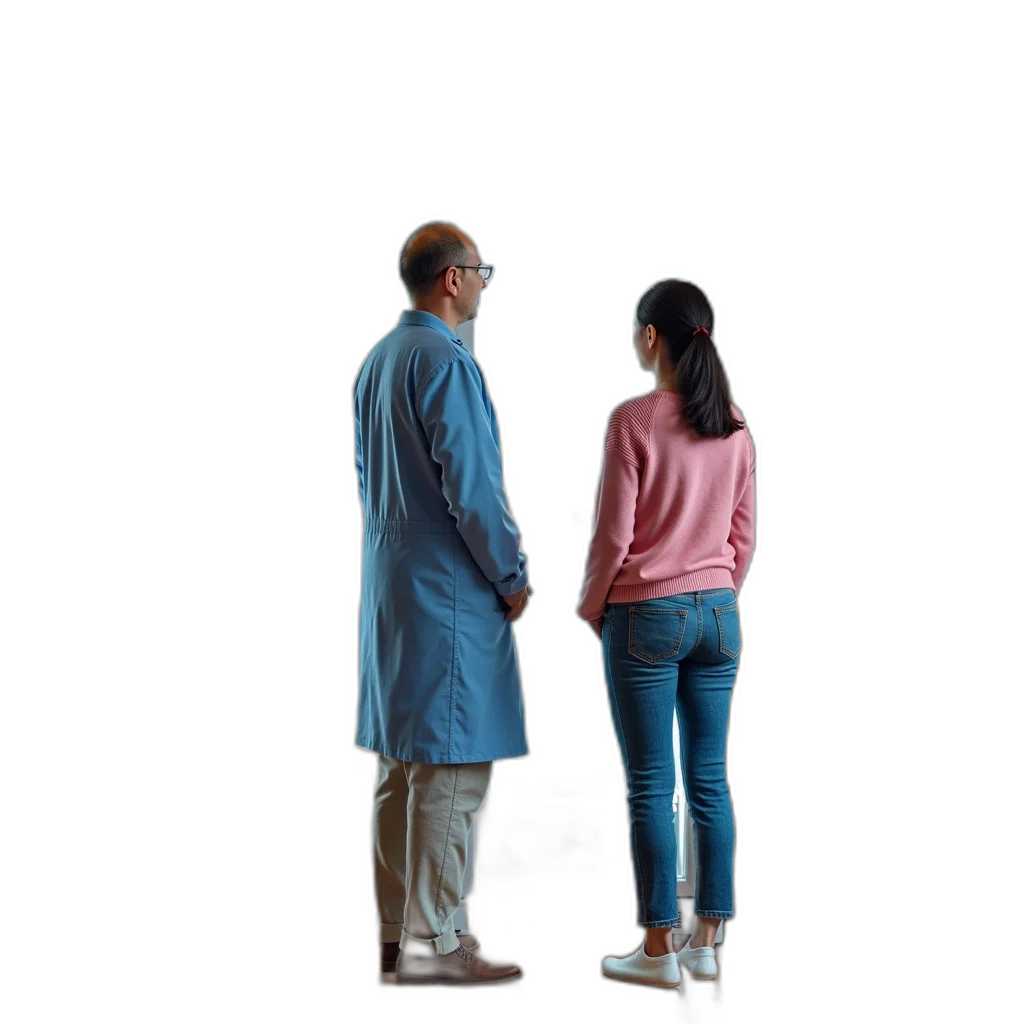 jacket, staff, robot, 3d render transparent PNG cut-out
