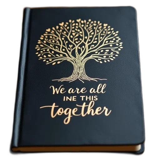 tree, closed, black, leather-bound transparent PNG cut-out