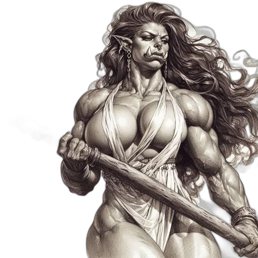 comic book art, fantasy art, concept art, pencil sketch transparent PNG cut-out