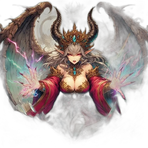 dragon, staff, weapon, fantasy art transparent PNG cut-out