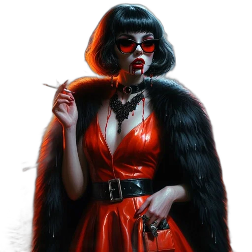 dress, comic book art, concept art, fantasy art transparent PNG cut-out