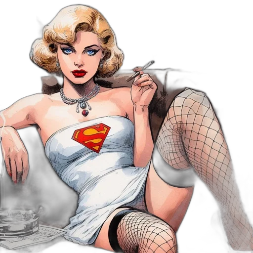 comic book art, concept art, cartoon, photorealistic transparent PNG cut-out