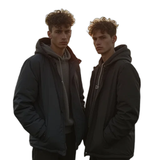 jacket, hair, hat, staff transparent PNG cut-out