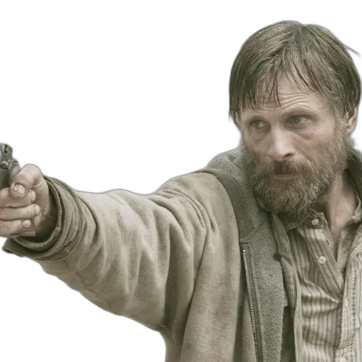 rugged, man, beard, wet transparent PNG cut-out