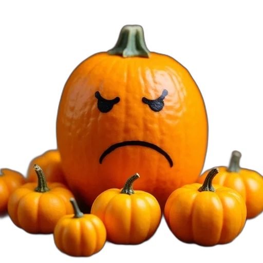 mask, orange, sad, face transparent PNG cut-out