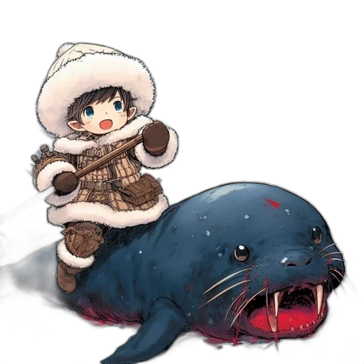 creature, animal, hat, weapon transparent PNG cut-out