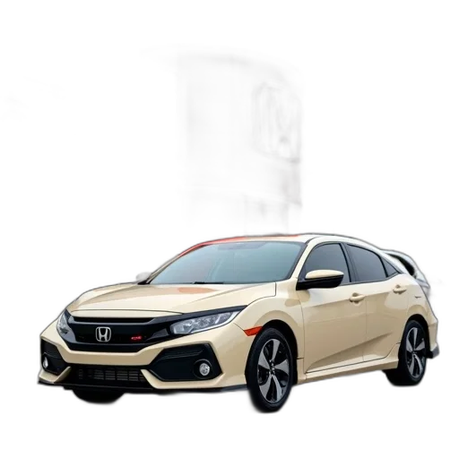 car, 3d render, beige, honda transparent PNG cut-out