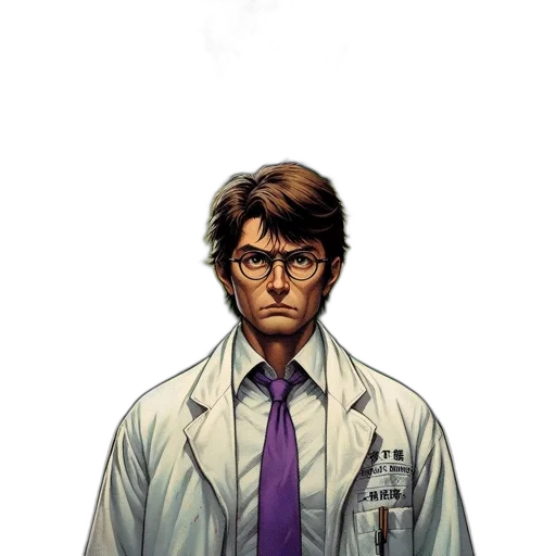 staff, face, jacket, robot transparent PNG cut-out