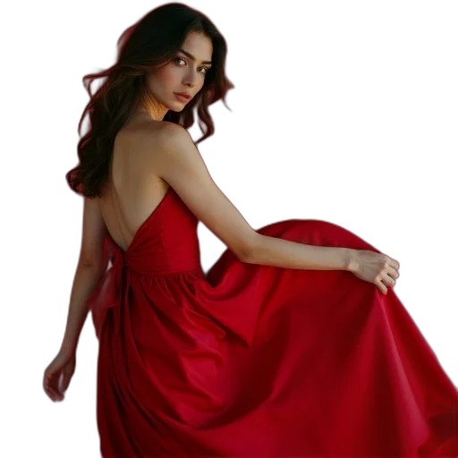dress, jewelry, photorealistic, oil painting transparent PNG cut-out