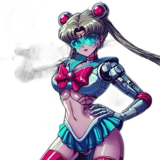 robot, weapon, cyberpunk, concept art transparent PNG cut-out