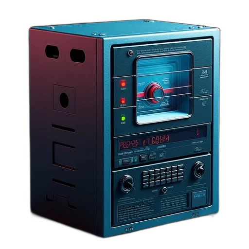 robot, vaporwave, 3d render, cyberpunk transparent PNG cut-out