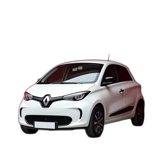 car, 3d render, white, compact transparent PNG cut-out