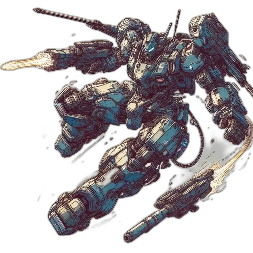 robot, weapon, concept art, cyberpunk transparent PNG cut-out