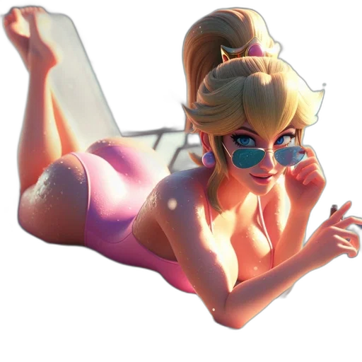 3d render, concept art, cartoon, vaporwave transparent PNG cut-out