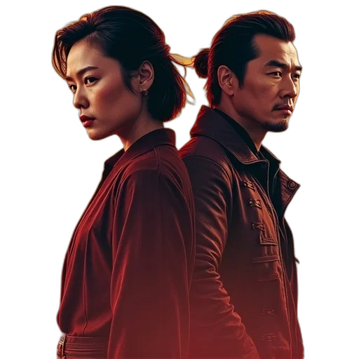 jacket, fire, red, poster transparent PNG cut-out