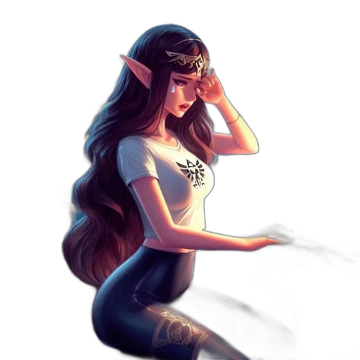 staff, dress, dragon, fantasy art transparent PNG cut-out