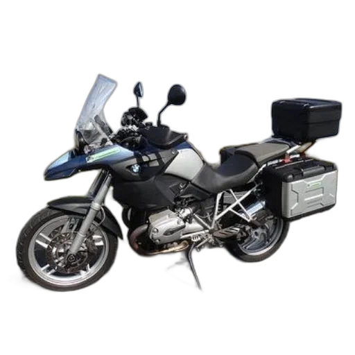 bmw, motorcycle, black, silver transparent PNG cut-out