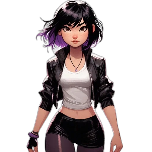 jacket, staff, concept art, cyberpunk transparent PNG cut-out