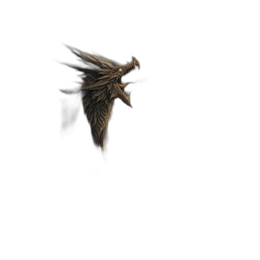 dragon, hair, creature, animal transparent PNG cut-out