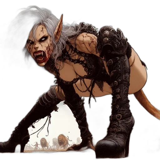 creature, fantasy art, concept art, photorealistic transparent PNG cut-out