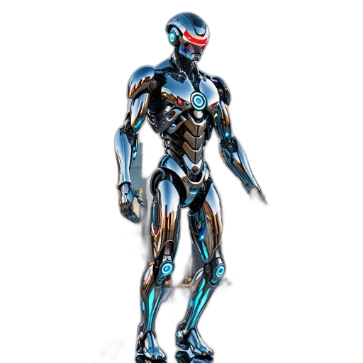 robot, creature, concept art, 3d render transparent PNG cut-out