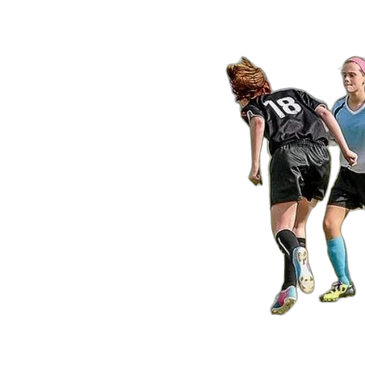 female, soccer, player, wearing transparent PNG cut-out