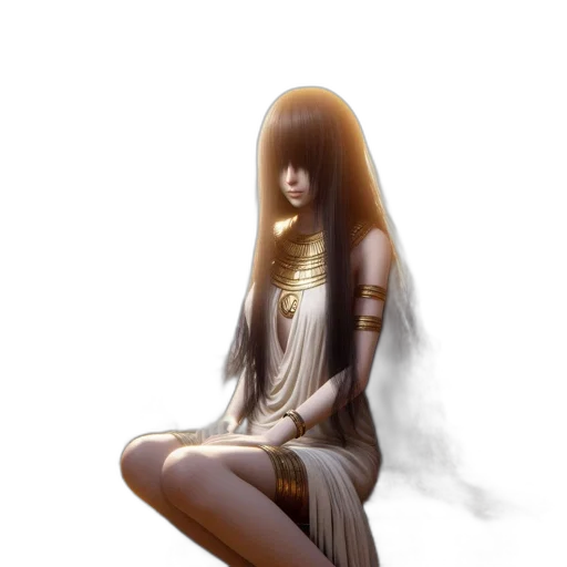 dress, jewelry, hair, fantasy art transparent PNG cut-out