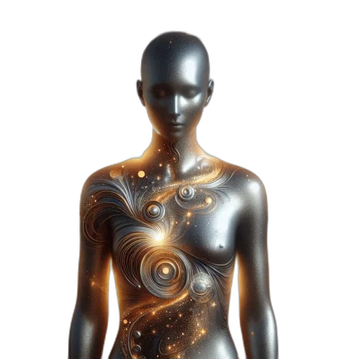jewelry, robot, dress, 3d render transparent PNG cut-out