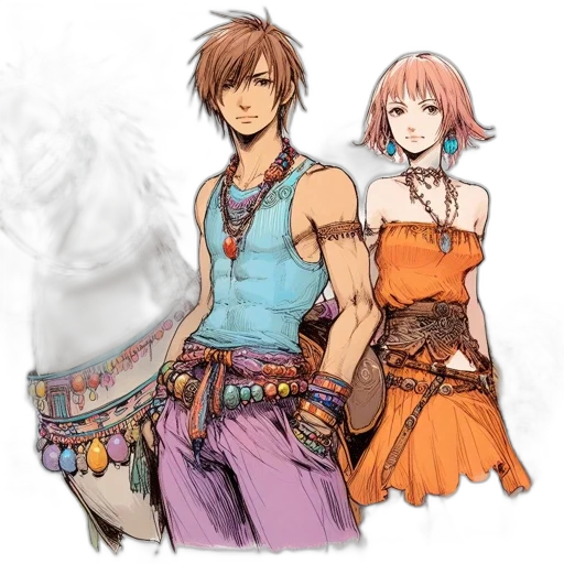 concept art, fantasy art, anime, watercolor transparent PNG cut-out