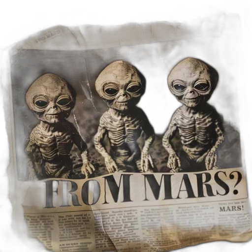 concept art, 3d render, outer space, newspaper transparent PNG cut-out