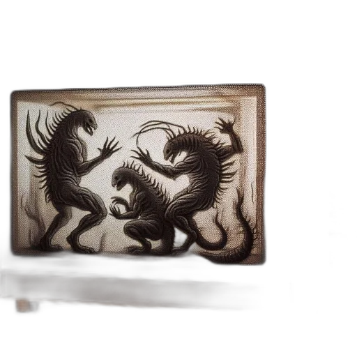 furniture, dragon, jewelry, 3d render transparent PNG cut-out