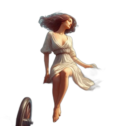 dress, hair, concept art, fantasy art transparent PNG cut-out