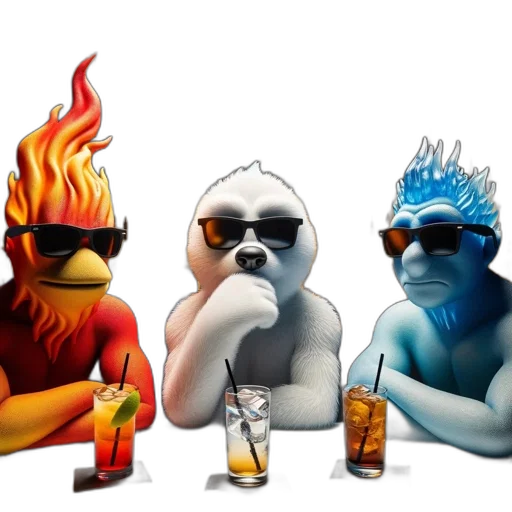 mask, concept art, 3d render, fire transparent PNG cut-out